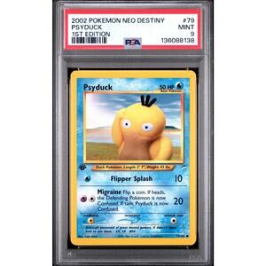 PSA 9 MINT Psyduck 79/105 Pokémon 2002 Neo Destiny Uncommon Non Holo Card